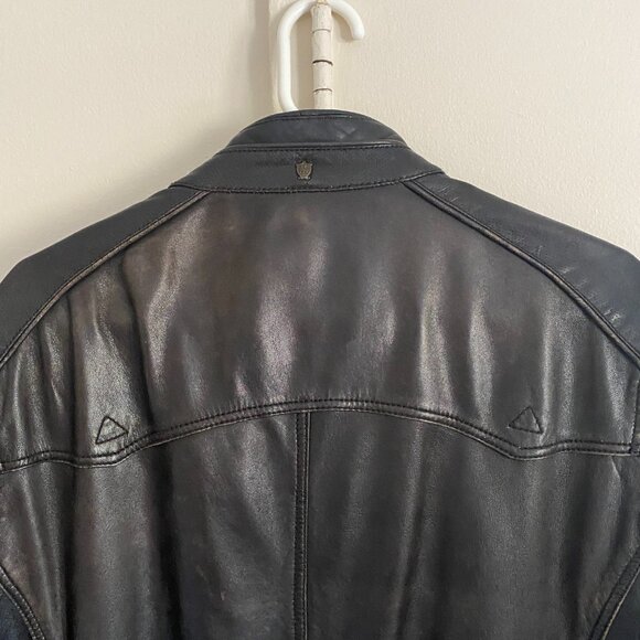 Dark Brown Leather Jacket - Massimo Dutti - Picture 3 of 15